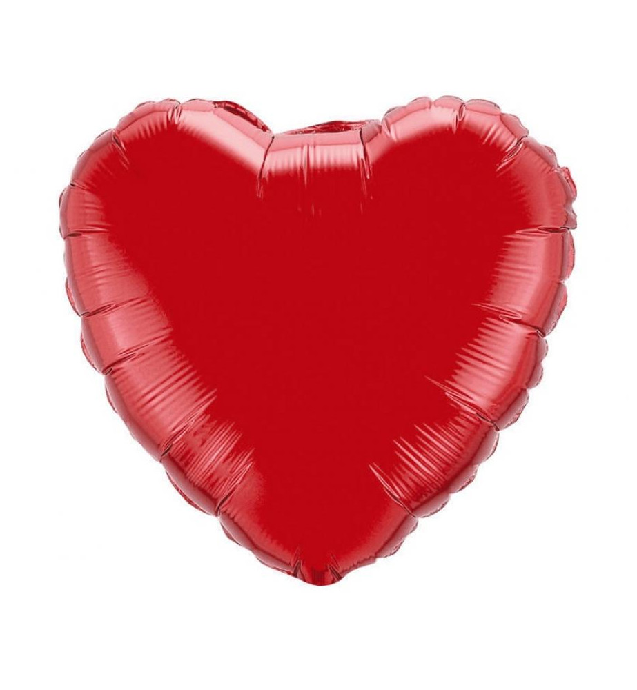 Balon z helem czerwone serce
