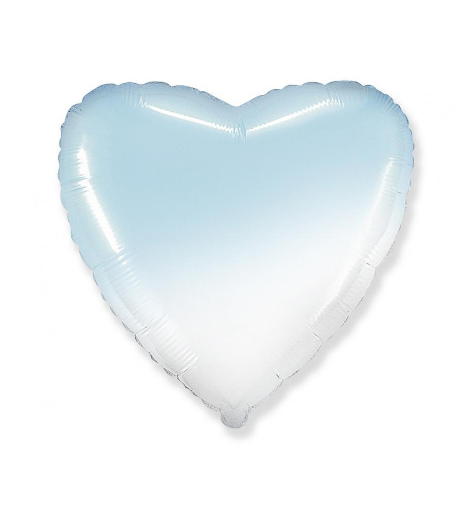 Balon z helem niebieskie serce