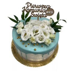 Tort Drip Cake z Żywymi Kwiatami | Cukiernia Online Łódź