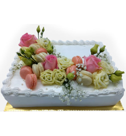 Tort z Żywymi Kwiatami -...
