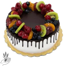Tort Drip Cake Pełen Owoców i Ciemnej Czekolady | Cukiernia Łódź