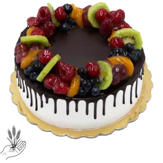Tort Drip Cake Pełen Owoców i Ciemnej Czekolady | Cukiernia Łódź