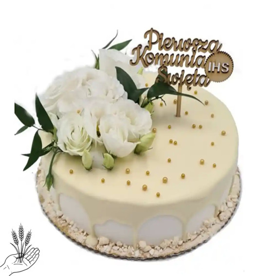 Tort Drip Cake z Żywymi Kwiatami | Cukiernia Online Łódź