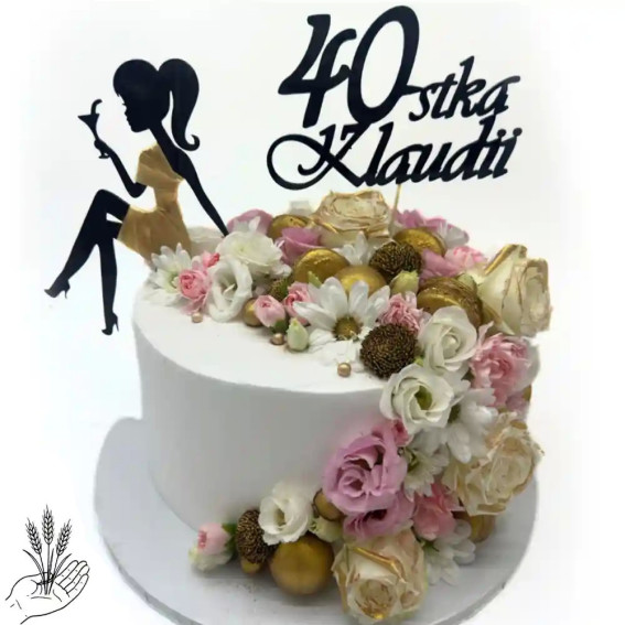 Tort Kobieta z Kwiatami