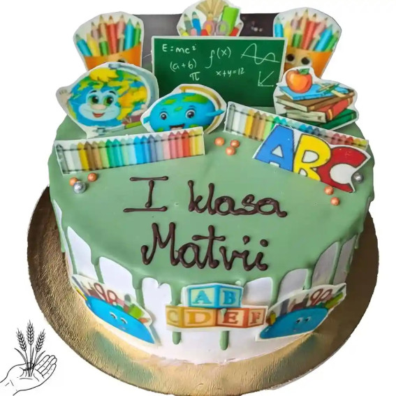 Tort Pasowanie na ucznia - Tort na rozpoczęcie roku szkolnego.