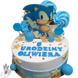 Tort Sonic - bohater kultowej serii gier wideo- cukiernia Łódź