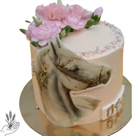 Tort Rumak w kwiatach