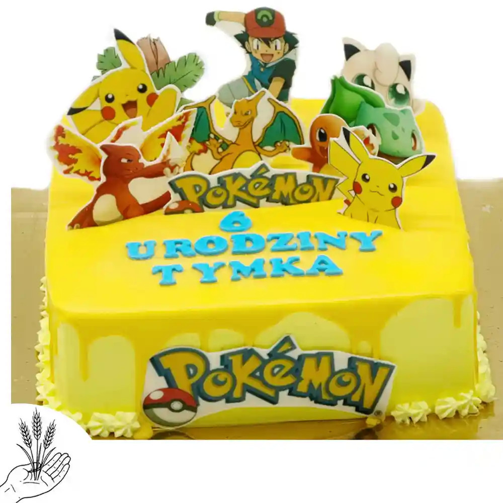 Tort PokéMania - prostokąt - Tort dla fanów Pokemonów