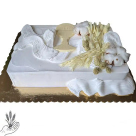 Kwiat Bawełny   - tort komunijny | cukiernia Łódź”