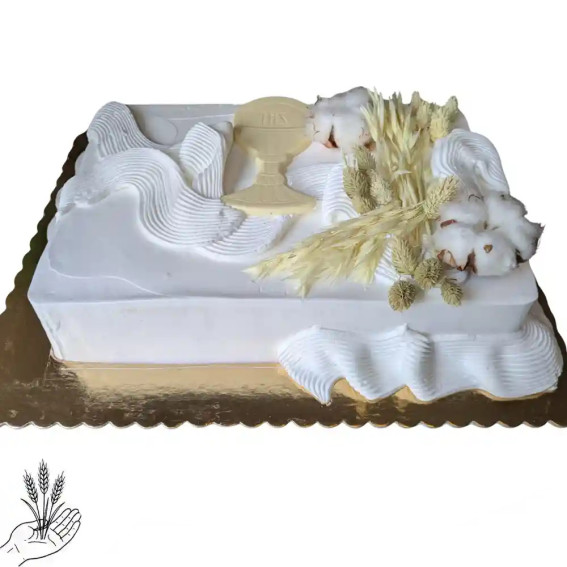 Kwiat Bawełny   - tort komunijny | cukiernia Łódź”