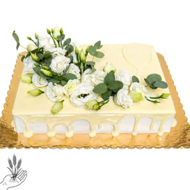 Tort Hostia i Zielony Bukiet  - tort komunijny - Łódź