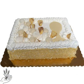 Tort Złoty  Prostokąt I Komunia Święta - cukiernia Łódź
