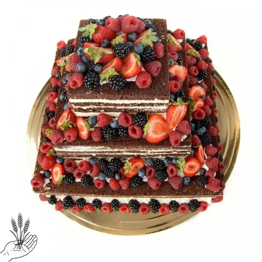 Tort Weselny Naked Cake - czekoladowy