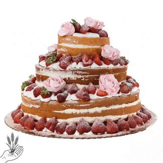 Tort Weselny Naked Cake cukiernia Łódź