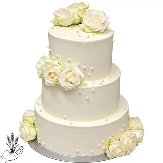 Tort weselny „Perłowe Love”