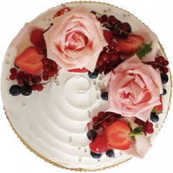Tort z Żywymi Kwiatami