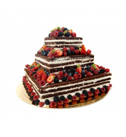 Tort Weselny NAKED CAKE - czekoladowy